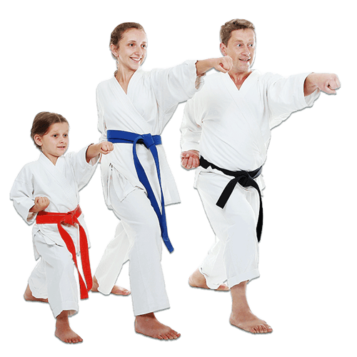 Martial Arts Lessons for Families in Alpharetta GA - Man and Daughters Family Punching Together